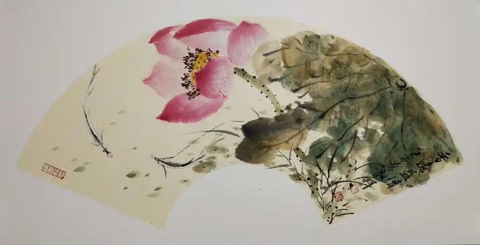 郭辉扇面荷花系列