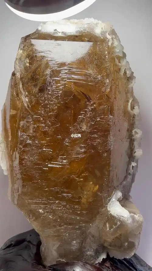 天然黄水晶原矿标柱摆件