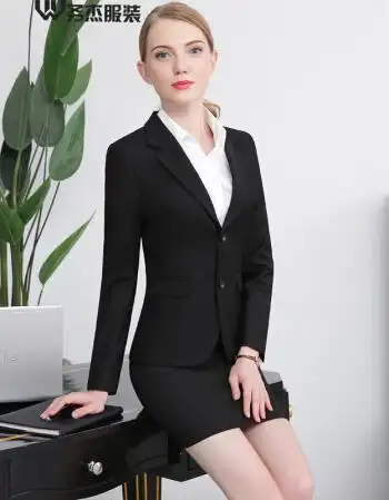 务杰 职业装女装套装小西装女2017新款正装商务小西服女工作服 领导