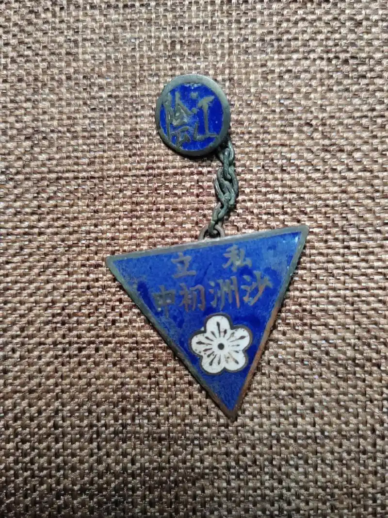 "江阴私立沙洲初中"校徽.张家港教育史上出现过两个"沙洲中学 - 抖音