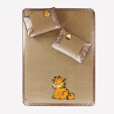 金帝柔卡通凉席三件套1.5米儿童凉席学生单人水洗御藤席加厚包邮