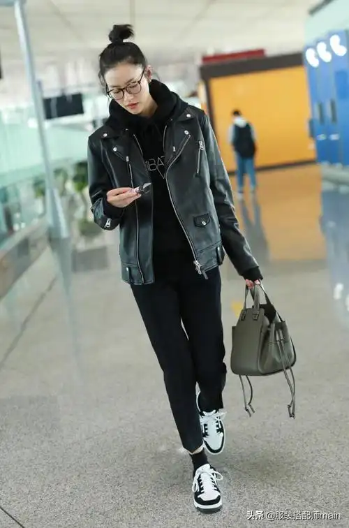 2.连帽卫衣 皮夹克,街头酷girl必备