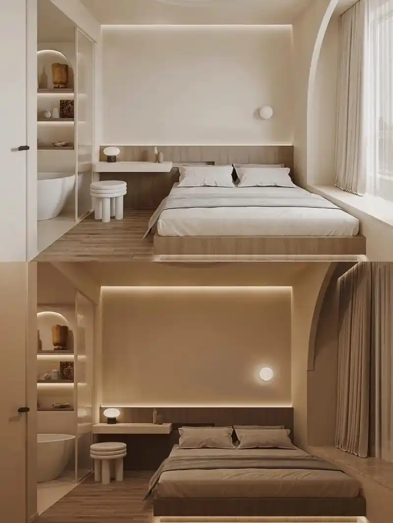 极简77原木,温温柔柔的奶油系装修,心都化了#原木风 #日式风 - 抖音