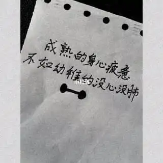 有些痛,有些疲惫,只有自己懂.