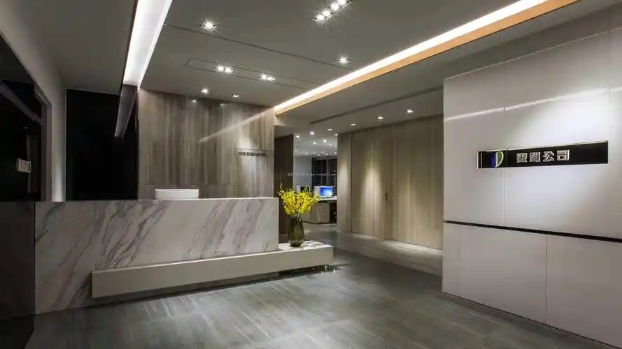 上海办公室设计办公室背景墙装修效果图_上海筑砺装潢公司