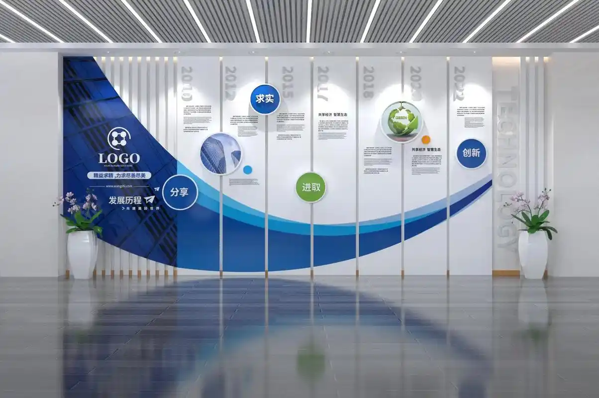 公司企业办公室文化墙设计.