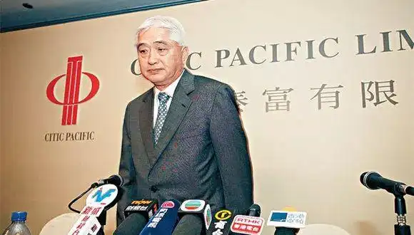 中信泰富时任董事长荣智健.图片来源:视觉中国(20.310, -0.05, -0.