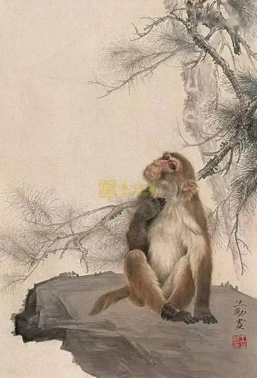 惟妙惟肖的工笔猴画
