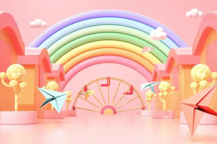 彩虹3d场景如何免费下载摄图网素材