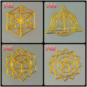 神圣几何 五芒星 梅尔卡巴 能量贴纸 能量符号 金字塔材料