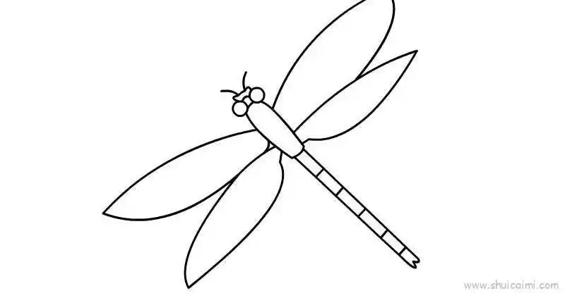 蜻蜓简笔画画法图解