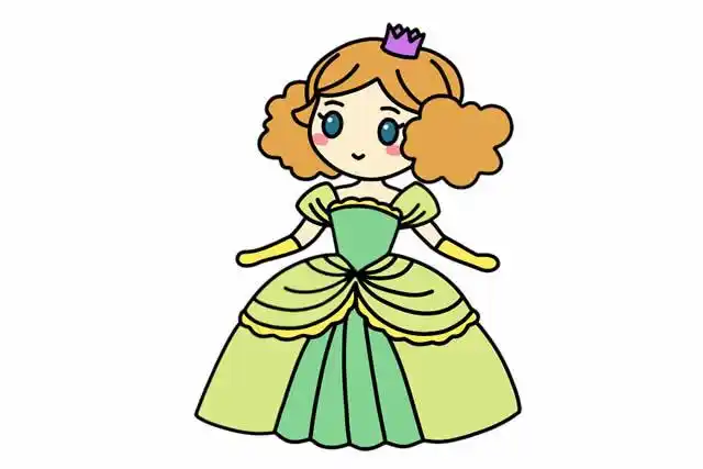 公主简笔画简单又漂亮步骤图教程