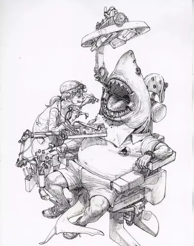 速写素材韩国插画家金政基的速写稿