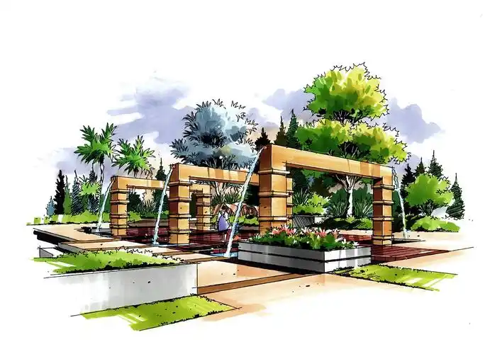 园林手绘设计优秀作品案例欣赏(五)