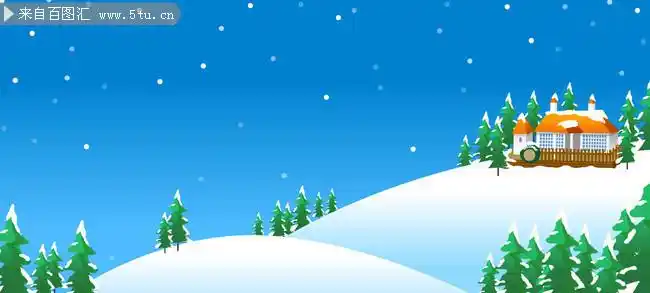 卡通雪地背景