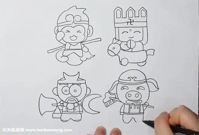 西游记卡通连环画简笔画