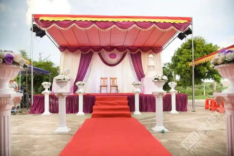 农村婚庆舞台出租布置现场(柳路村)~~性价比超高的