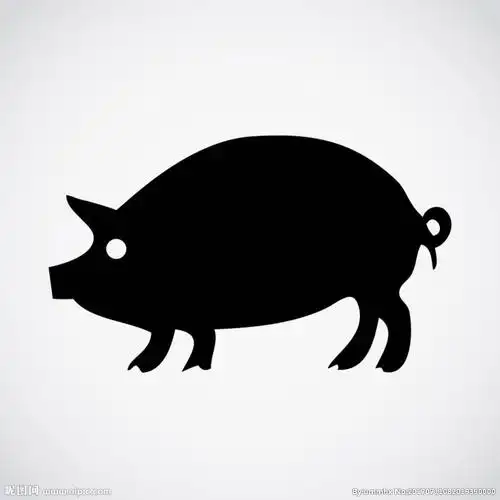猪剪影图片