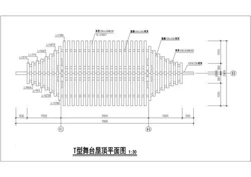 某t型舞台设计cad施工详图
