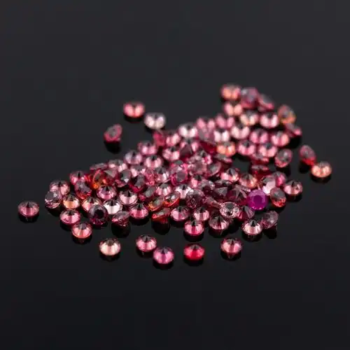 天然橙色宝石圆形高质量彩色裸石 珠宝钟表首饰镶嵌配石厂家直供