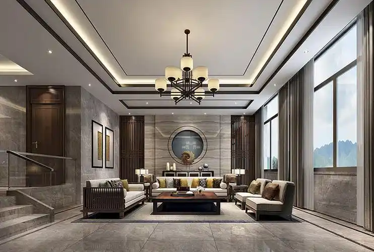 新中式风格吊顶庄重与优雅的双重气质
