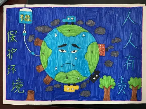 美丽中国 我是行动者——五家渠二中环保绘画比赛 - 美篇