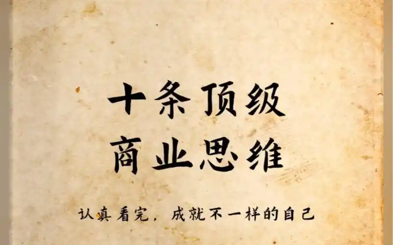 十条顶级商业思维