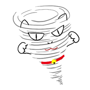 卡通手绘龙卷风旋风矢量素材