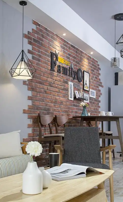 80后南湖公园世家,个性灰墙配红砖,自然工业风
