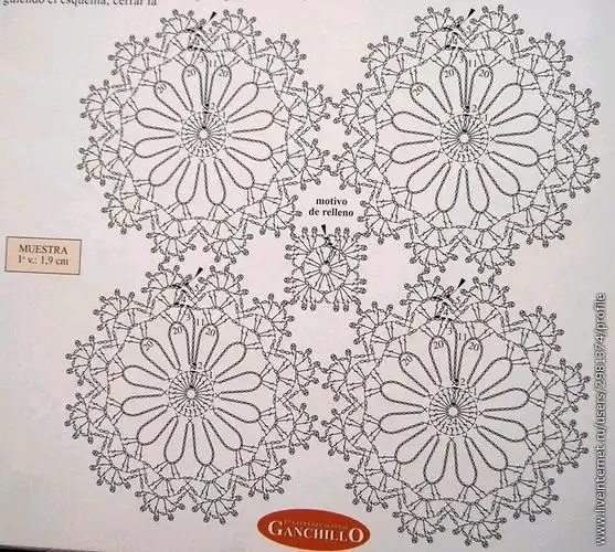 【转载】钩针——床罩——图解