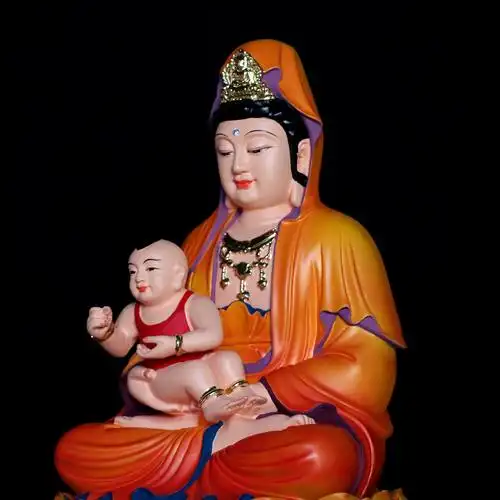 包邮南海送子观音佛像摆件求子观音菩萨观世音供奉摆件