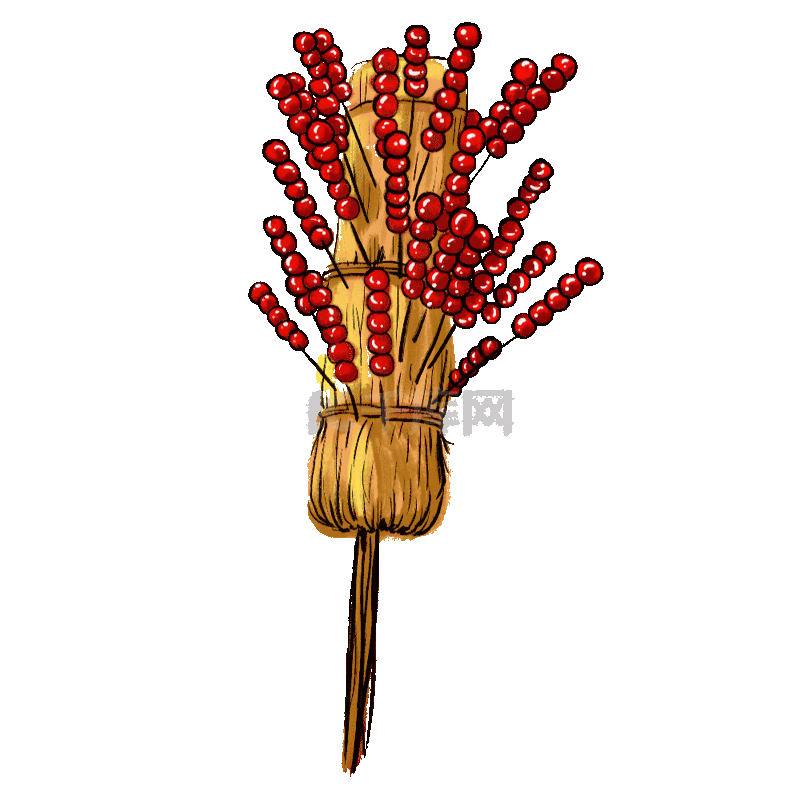 老北京传统小吃红色糖葫芦一串串山楂动图gif