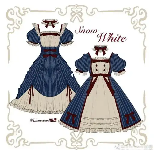 代投白雪姬配色lolita稿件