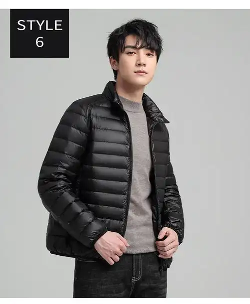 七匹狼集团超薄九江羽绒服男轻薄轻薄九江羽绒服男短款宽松立领连帽