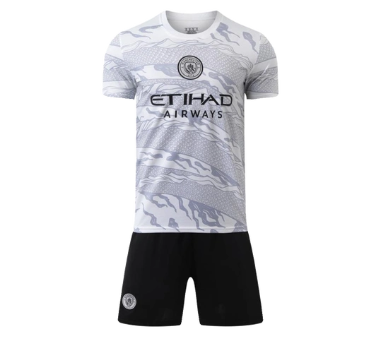 新款曼城龙年球衣哈兰德格拉利什德布劳内足球服儿童成人定制队服