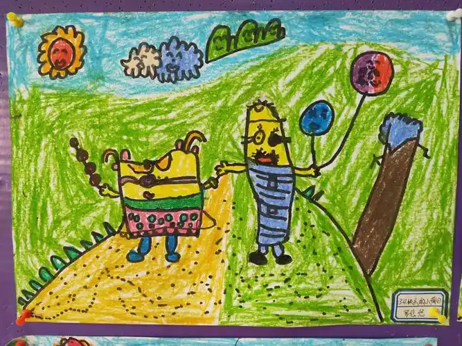 大红门幼儿园中大班美术作品展【快乐的小黄人】