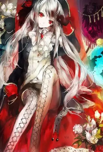 银发红瞳少女 动漫