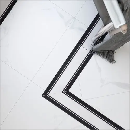 波导线砖客厅150*800地砖拼花微晶波打线现代简约灰色过道地脚线