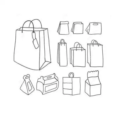 装满东西的袋子简笔画