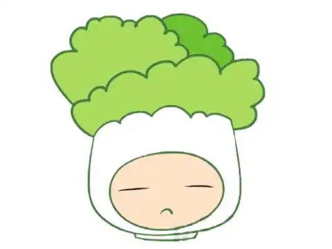 卡通白菜的画法及简笔画