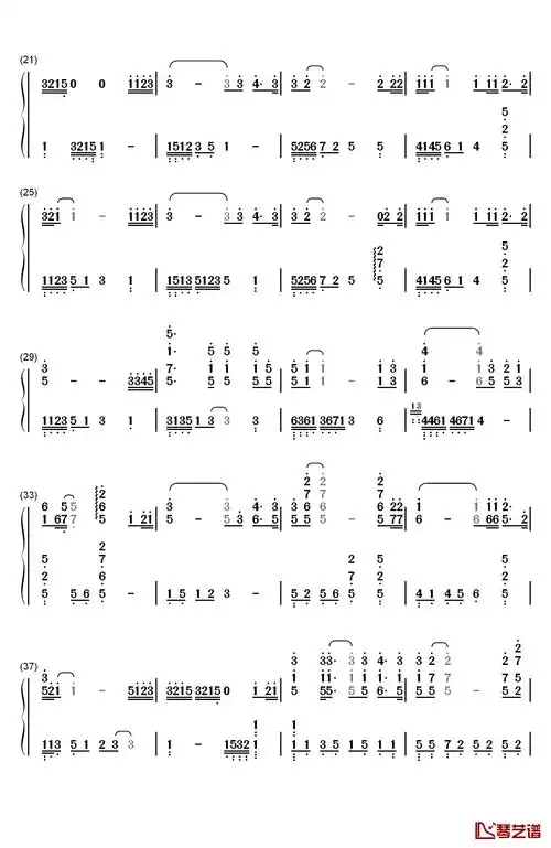 爱是花你是种子钢琴简谱-数字双手-北村春美 宫崎骏2
