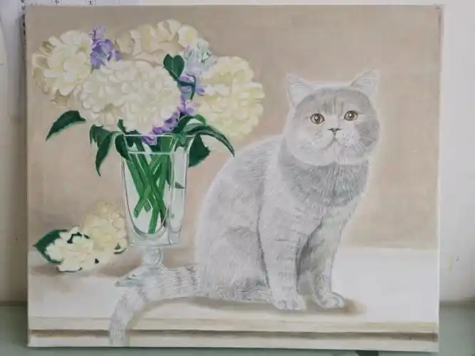 油画蓝猫