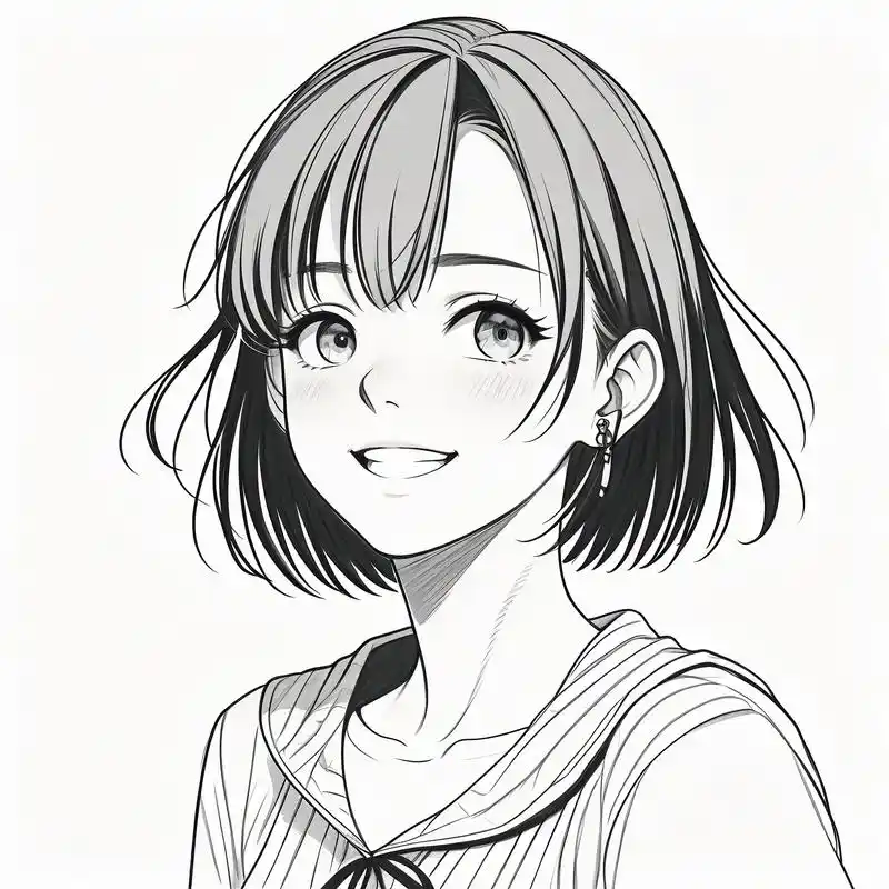 女生头像动漫黑白可爱99