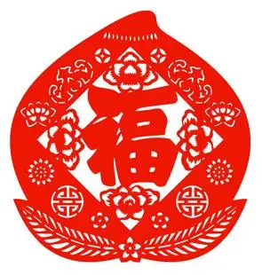 福寿桃剪纸窗花纯手工中国风镂空diy创意幼儿园古典玻璃装饰贴