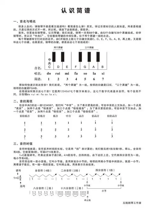 《简弹》是以简谱为主,并用文字方式来教学