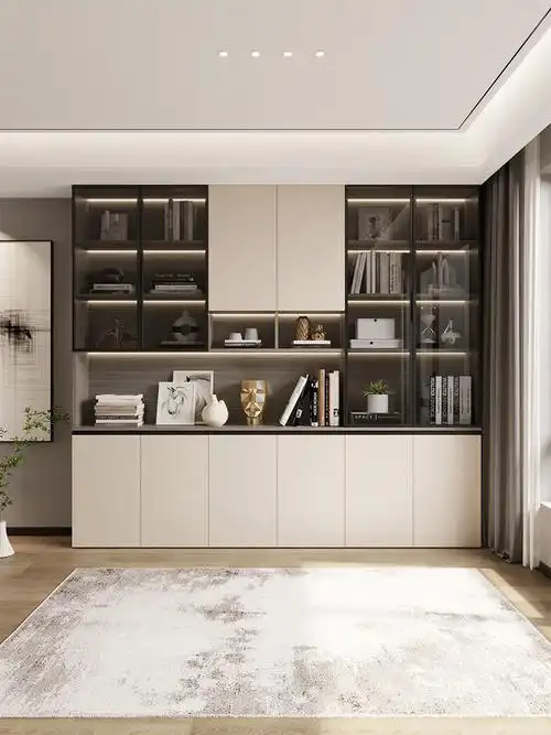 高颜值现代简约的书房书柜