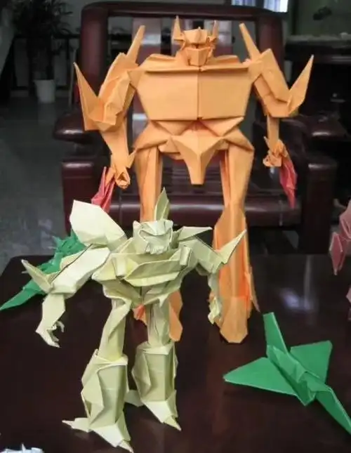 机器恐龙变形金刚折纸