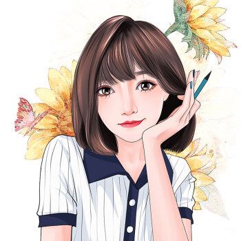 婕茵桐q版手绘头像卡通人物形象动漫设计情侣漫画真人照片画头像定