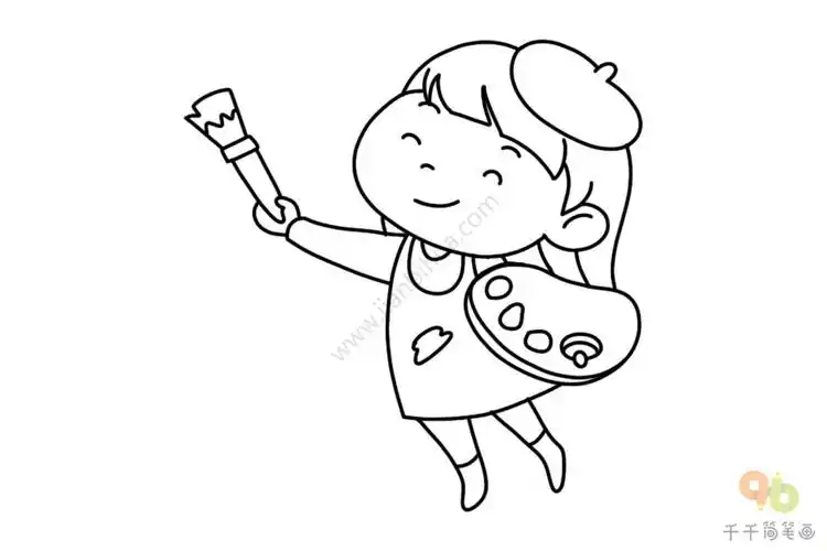 画家简笔画步骤图