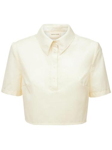 loulou studio女款象牙色毛衣|namil wool cropped shirt